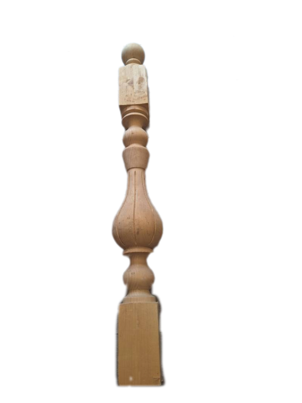 پایه نرده مدل توپی چوب روسی - راش